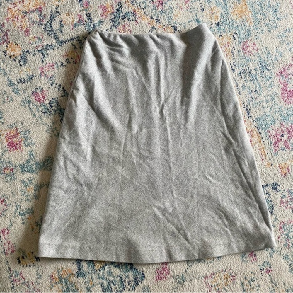 Lauren Ralph Lauren Green Label Gray Wool A-Line Lined Skirt